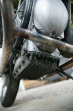 Bottom of Bike from Front (Crossover has Rust)