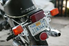 Rear of Bike (NOS Seat Badge / Mint Chrome Krauser Racks Extra)